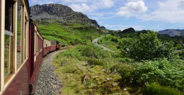 The Ffestiniog Railway Approaching Tanygrisiau