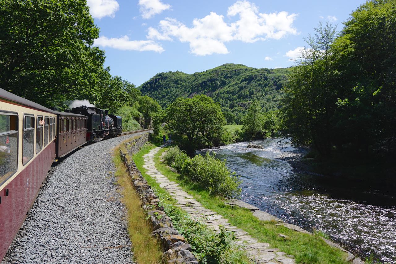 The Welsh Highland Railway at Aberglaslyn