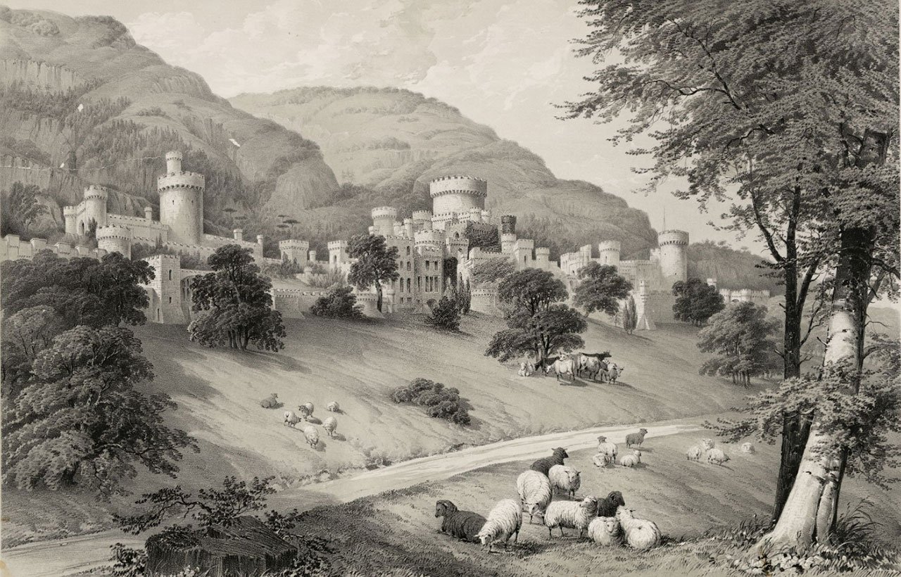 1840 Engraving of Gwrych Castle